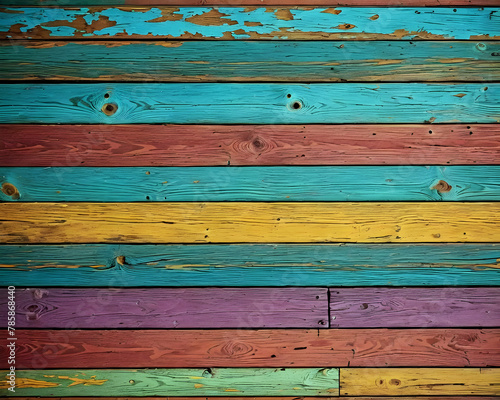 Multi Color Old Grunge Weathered Wood Background Wallpaper