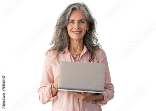 Confident Woman with Laptop