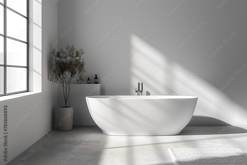 Bathroom Wall Mockup created with Generative AI