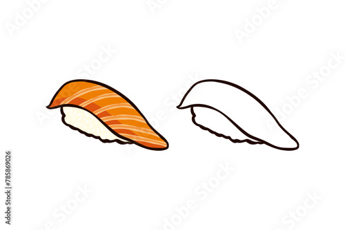 japanese food sushi vector illustration © Ibnu