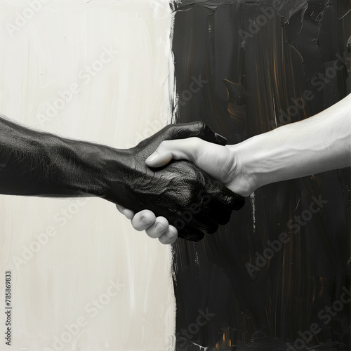 handshake between two people