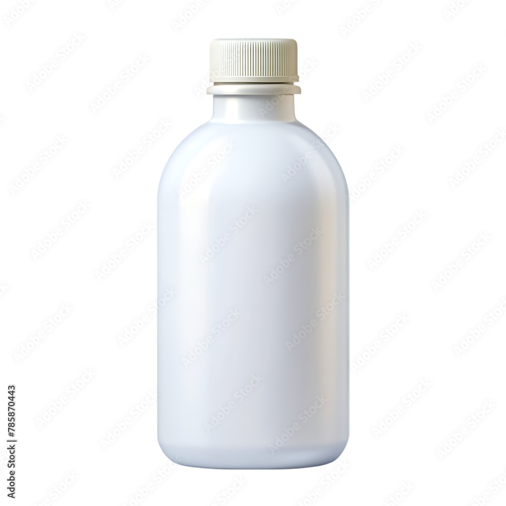 White plastic bottle with a cap White plastic bottle with a cap