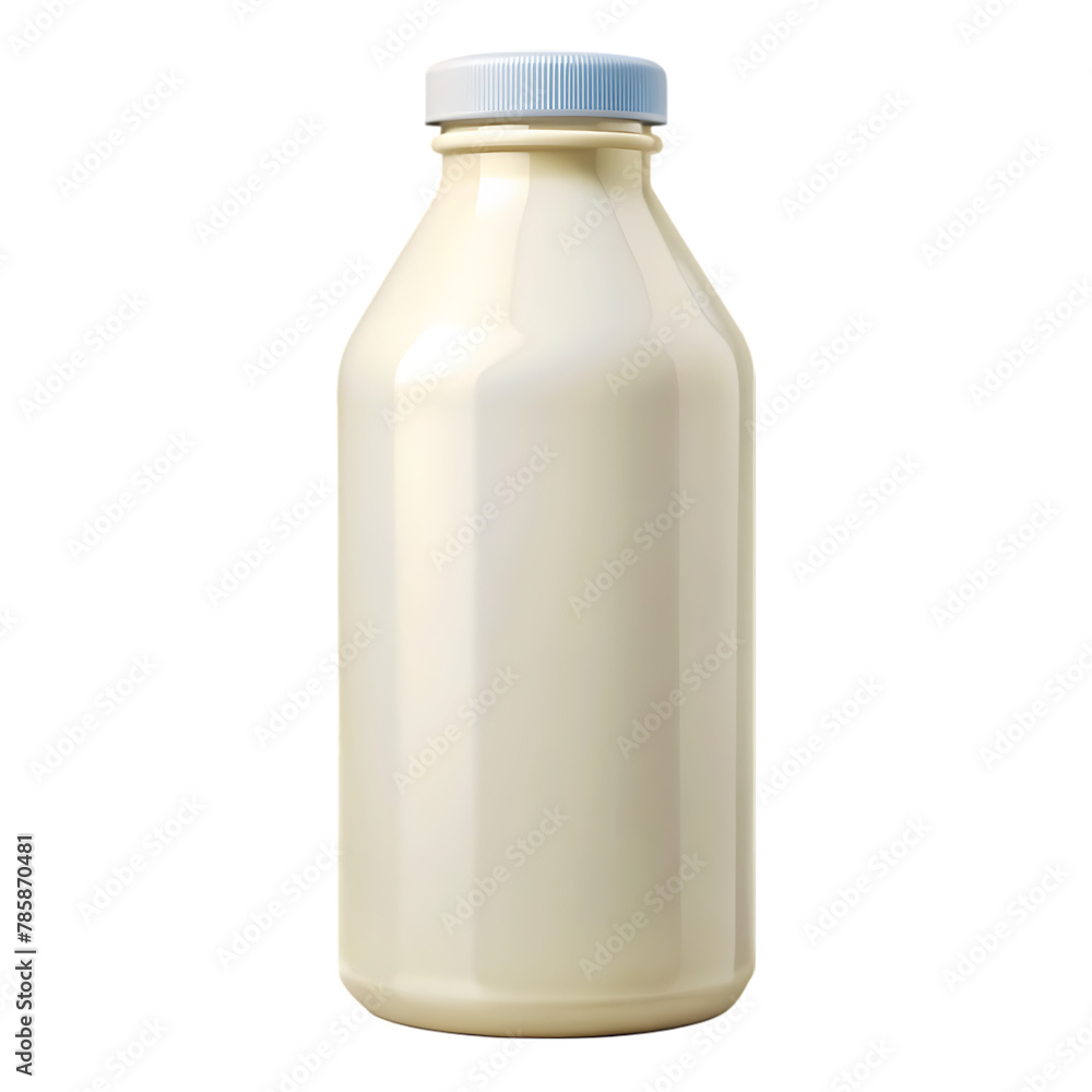 White plastic bottle with a cap White plastic bottle with a cap