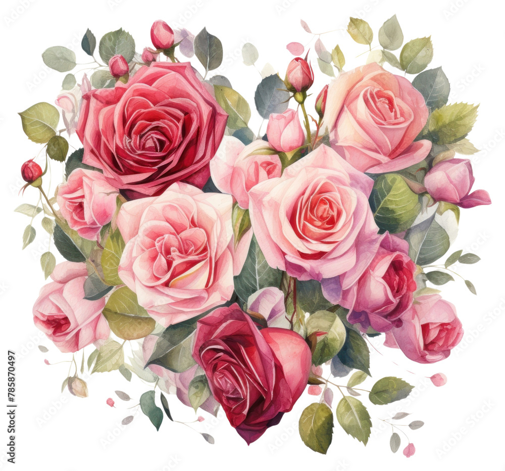 PNG The roses decorated in heart shape pattern flower plant PNG The roses decorated in heart shape pattern flower plant