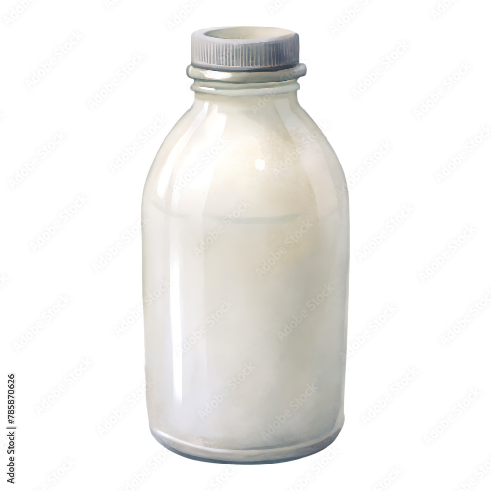 White plastic bottle with a cap White plastic bottle with a cap
