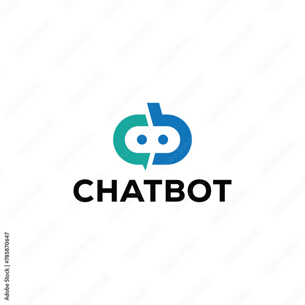 Chat bot logo icon vector