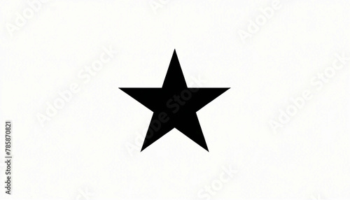 A solid black star centered on a pure white background.