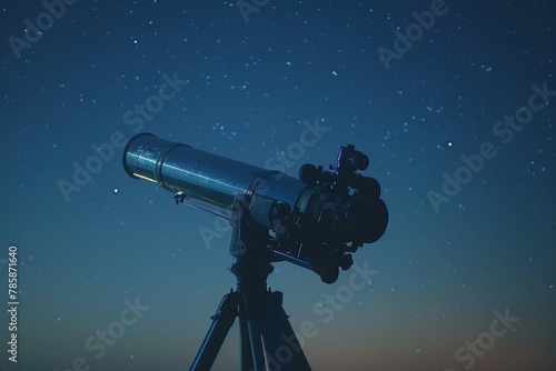 A telescope against the backdrop of the night sky.