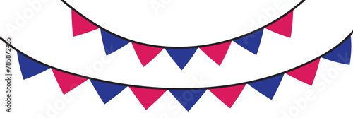 Carnival garland, birthday party decoration. Rainbow Pennant Banner Flags. Colorful multicolored triangular flags. Triangle flags template.. 11:11