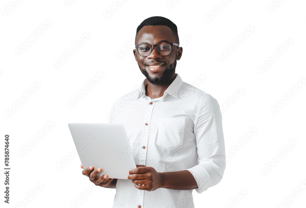 Smiling Black Man with Tablet Smiling Black Man with Tablet