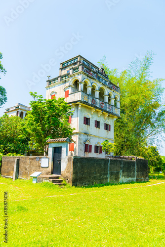 Diaolou Group in Zili Village, Kaiping Diaolou, Jiangmen, Guangdong, China photo