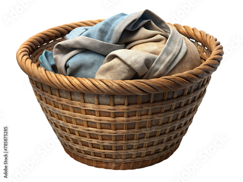 Clothes in laundry basket
