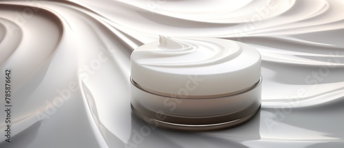 3D illustration of skin firming creams, flat monochrome background,