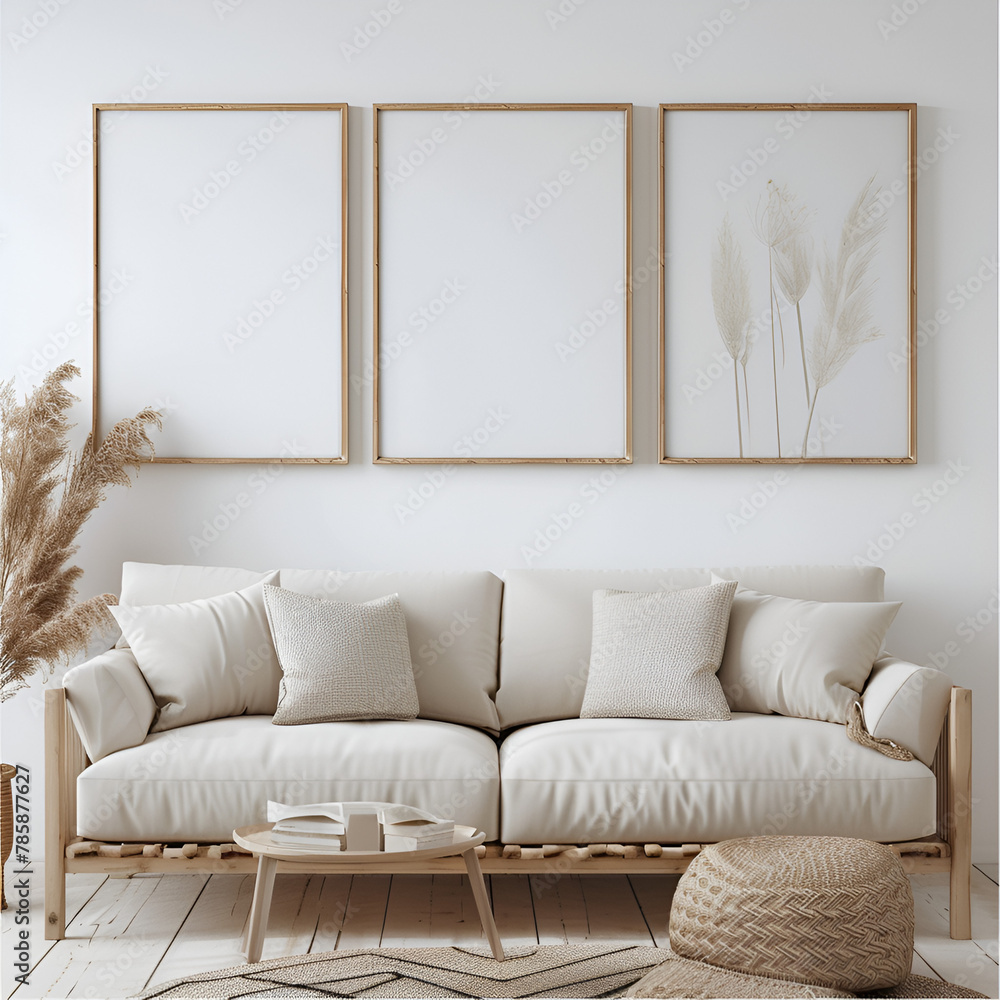 Three Minimal Thin Wooden Frames Three Minimal Thin Wooden Frames