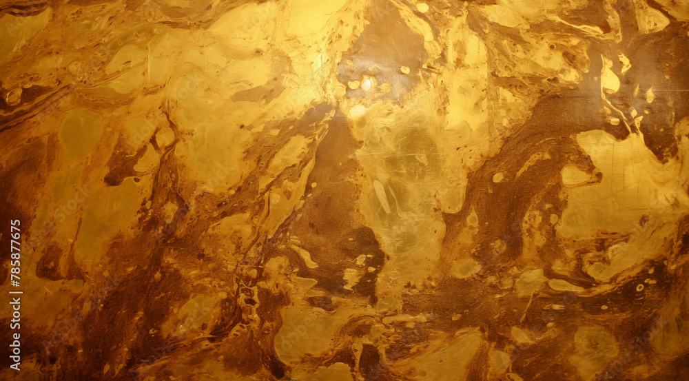 golden yellow pavement floor showing swirls and reflective highlights; background image