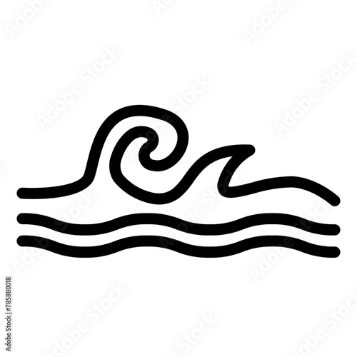 wave beach sea icon
