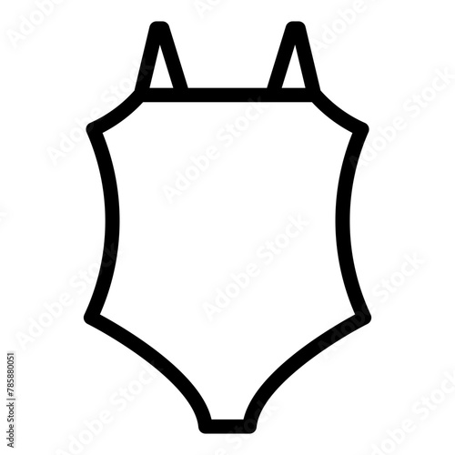 swimsuit girl icon line
