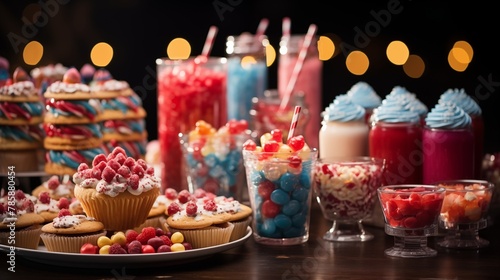 Wallpaper Mural Carnival-themed desserts and treats arranged on a dessert buffet Torontodigital.ca