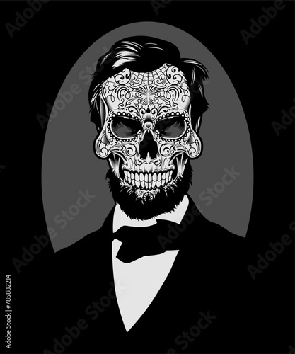 Dead Lincoln Vintage Vector Illustration