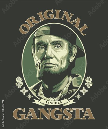 Original Gangsta Vintage Vector Illustration