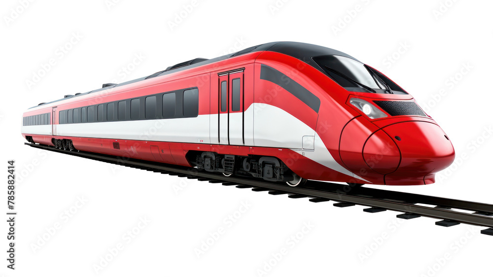 Fototapeta premium PNG Speed train locomotive vehicle railway