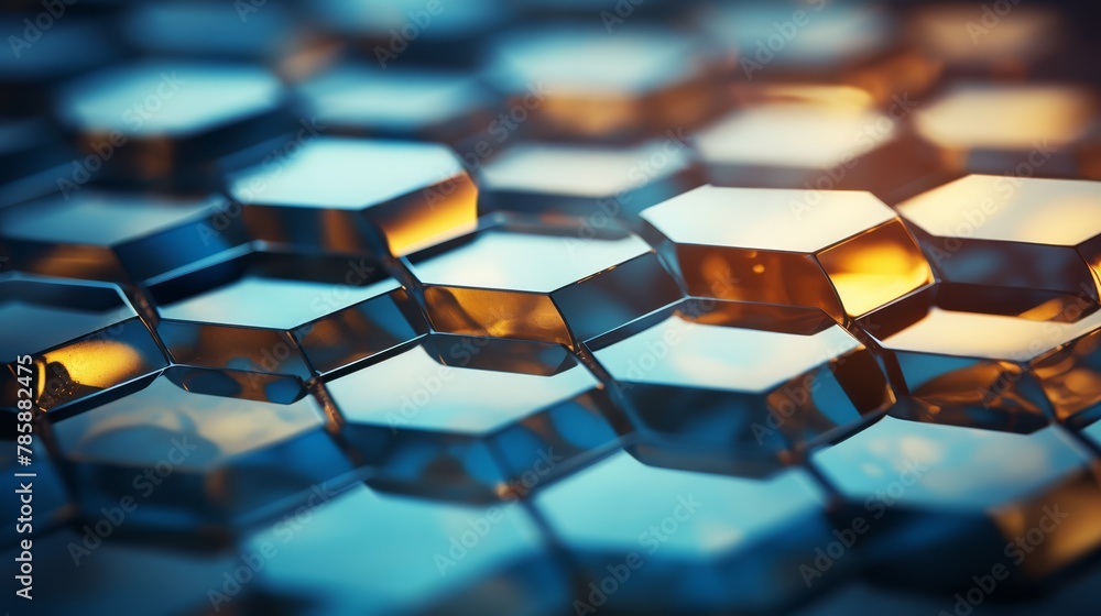 Hexagonal patterns showing wrinkle reduction, blurred luxurious spa background, Hexagonal patterns showing wrinkle reduction, blurred luxurious spa background,