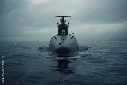 Submarine Surveillance Mission: Submarine conducting a surveillance mission.