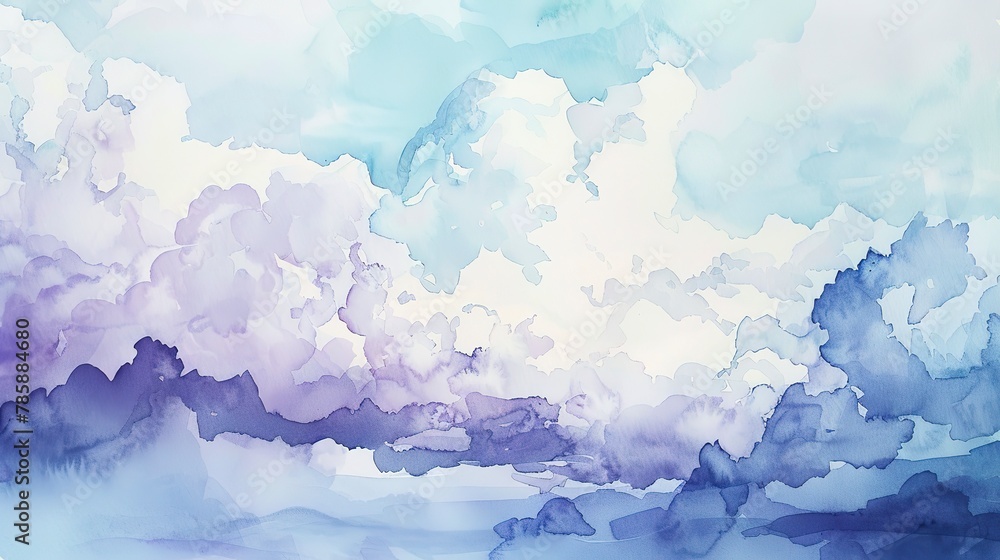 Soft watercolor washes blending gentle lavenders and sky blues, evoking the clear, renewing skies of spring. Soft watercolor washes blending gentle lavenders and sky blues, evoking the clear, renewing skies of spring.