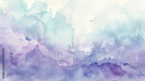 Soft watercolor washes blending gentle lavenders and sky blues, evoking the clear, renewing skies of spring.