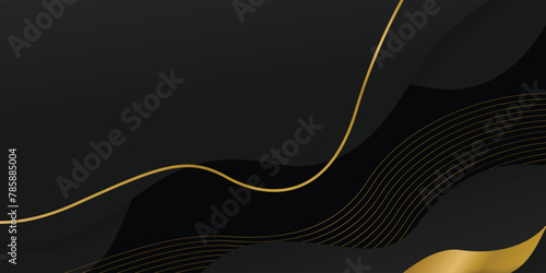 Modern black and gold abstract background concept