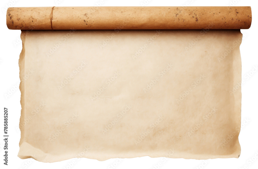 PNG  Old parchment paper scroll sheet vintage aged backgrounds document white background