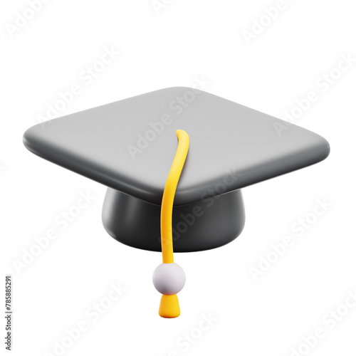 3D Graduation Cap Icon
