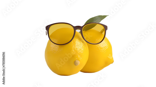 yelllow lemon isolated on white background photo