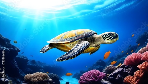 world oceans day turtle underwater Oceans Day, 8 June © Art