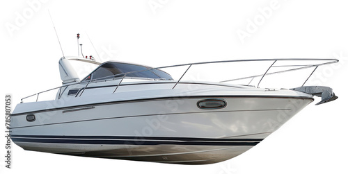 PNG Photo of speed boat vehicle yacht white background © Rawpixel.com