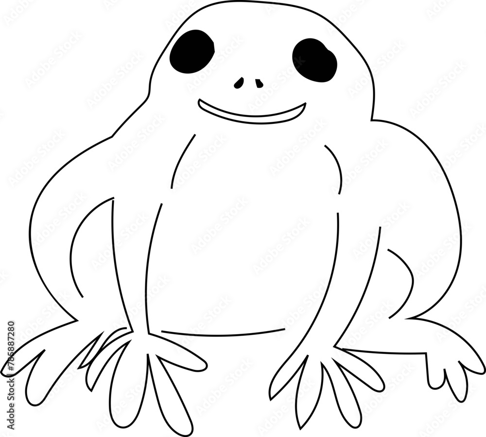Hand drawn frog illustration on transparent background.
Hand drawn frog illustration on transparent background.