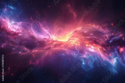 Blue and red galaxy color background  photo