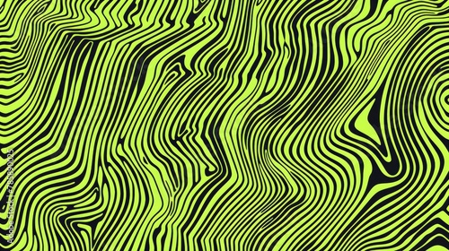 black lines in a smooth, frequent pattern on a bright green backdrop, photo