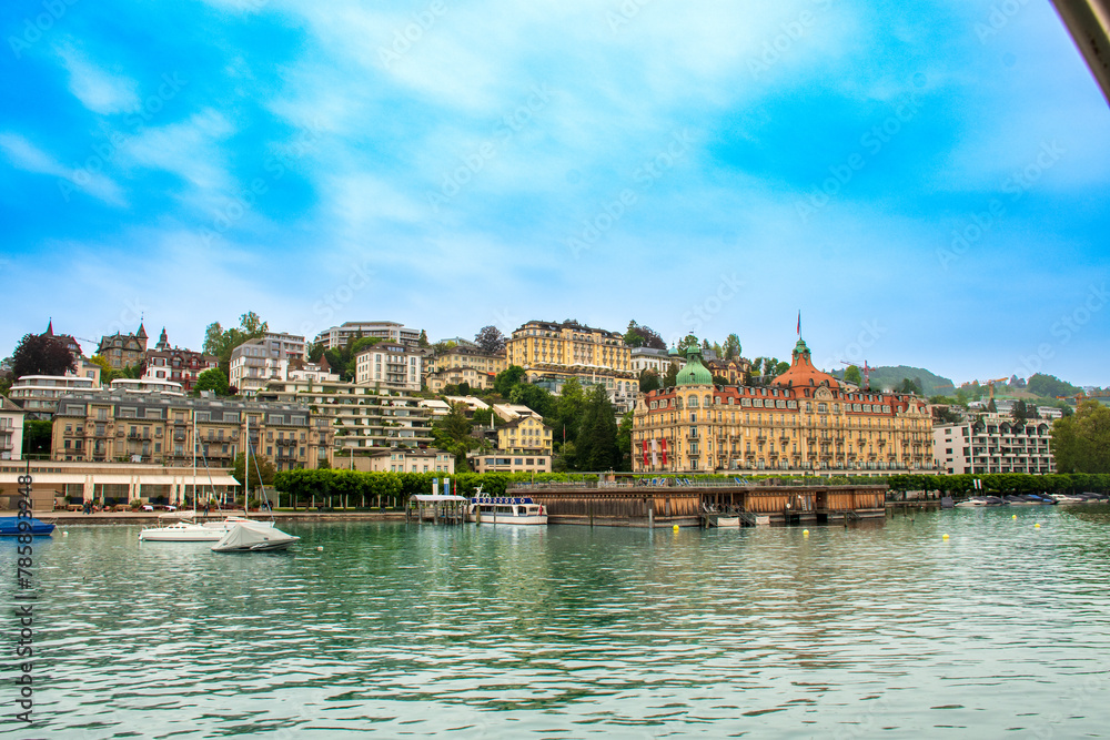 Classic view of Lucerne a compact City of Switzerland