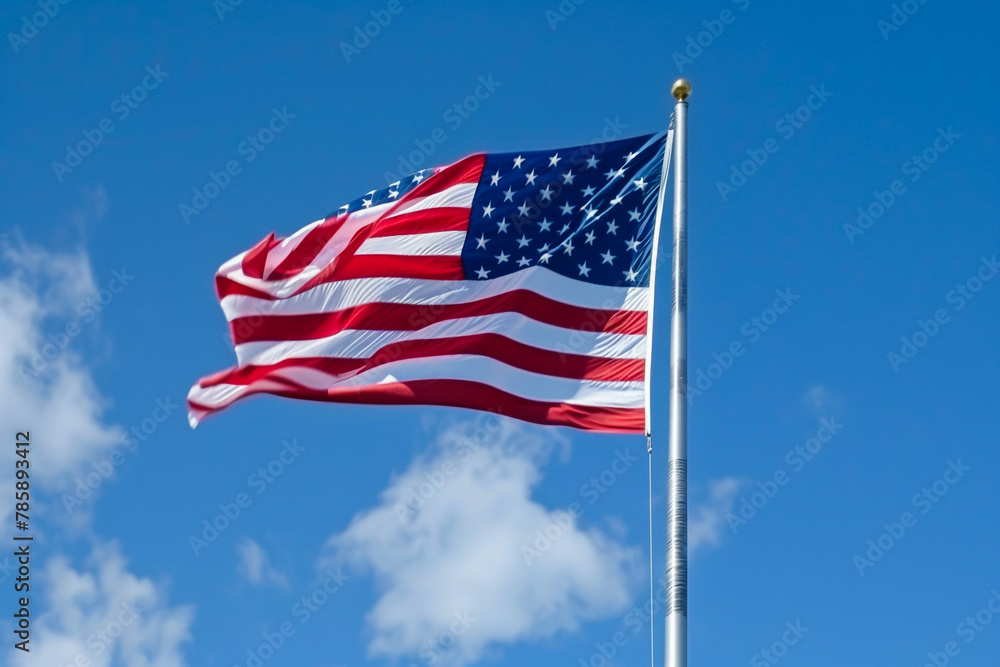 Waving American Flag