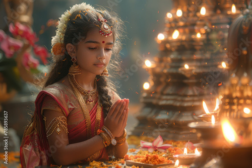 Serene moment depicting Vishu Kani blessings for prosperity and auspicious beginnings © Veniamin Kraskov