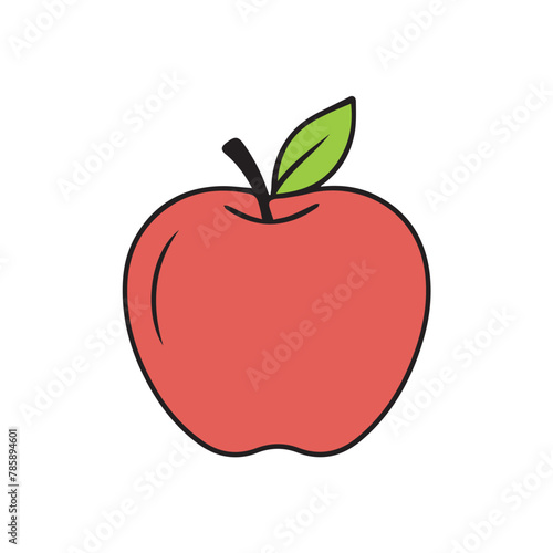 apple line color illustration for download