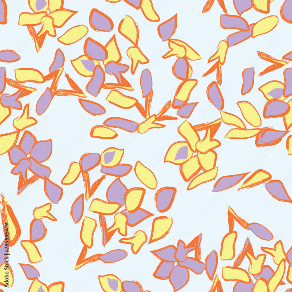 Pastels Paisley abstract Seamless Pattern Design