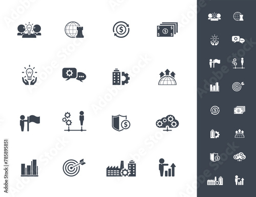 Universal business management and human resources icon set. Universal icons for web and mobile. Vector.  © madedee