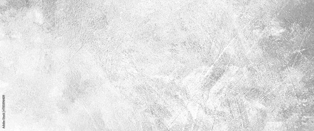 Fototapeta premium Vector white light polished empty wall, cement floor background, old vintage grunge texture design.