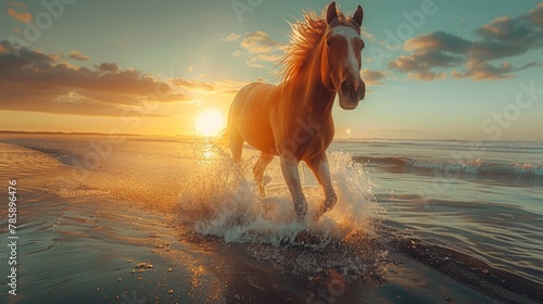 horse on the seashore