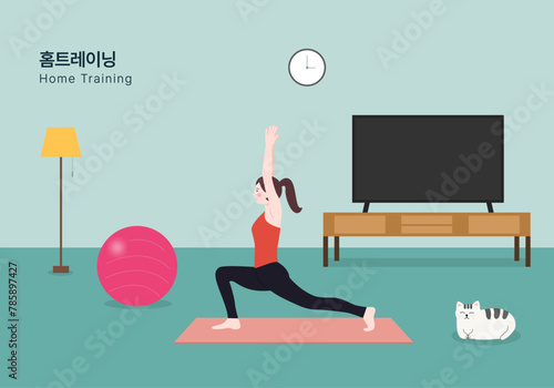홈트레이닝 운동 일러스트
