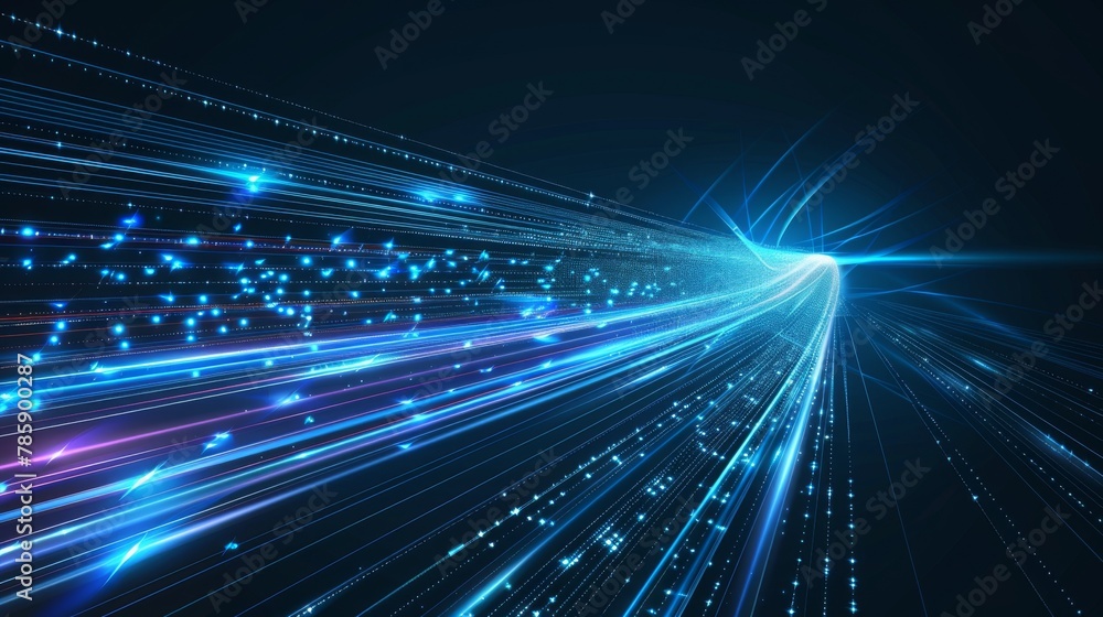 Blue light streak fiber optic speed line futuristic background Blue light streak fiber optic speed line futuristic background