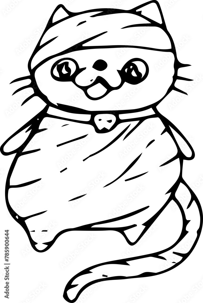 Hand drawn halloween cat illustration on transparent background.
Hand drawn halloween cat illustration on transparent background.
