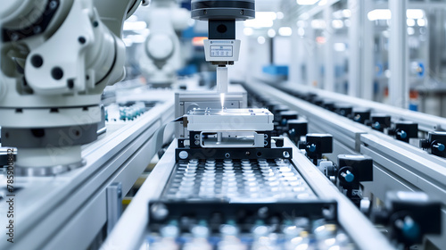 manufacturing process of a solid-state battery within a high-tech industrial environment